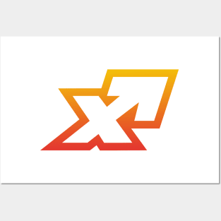 Sagittarius Orange Gradient Outline Posters and Art